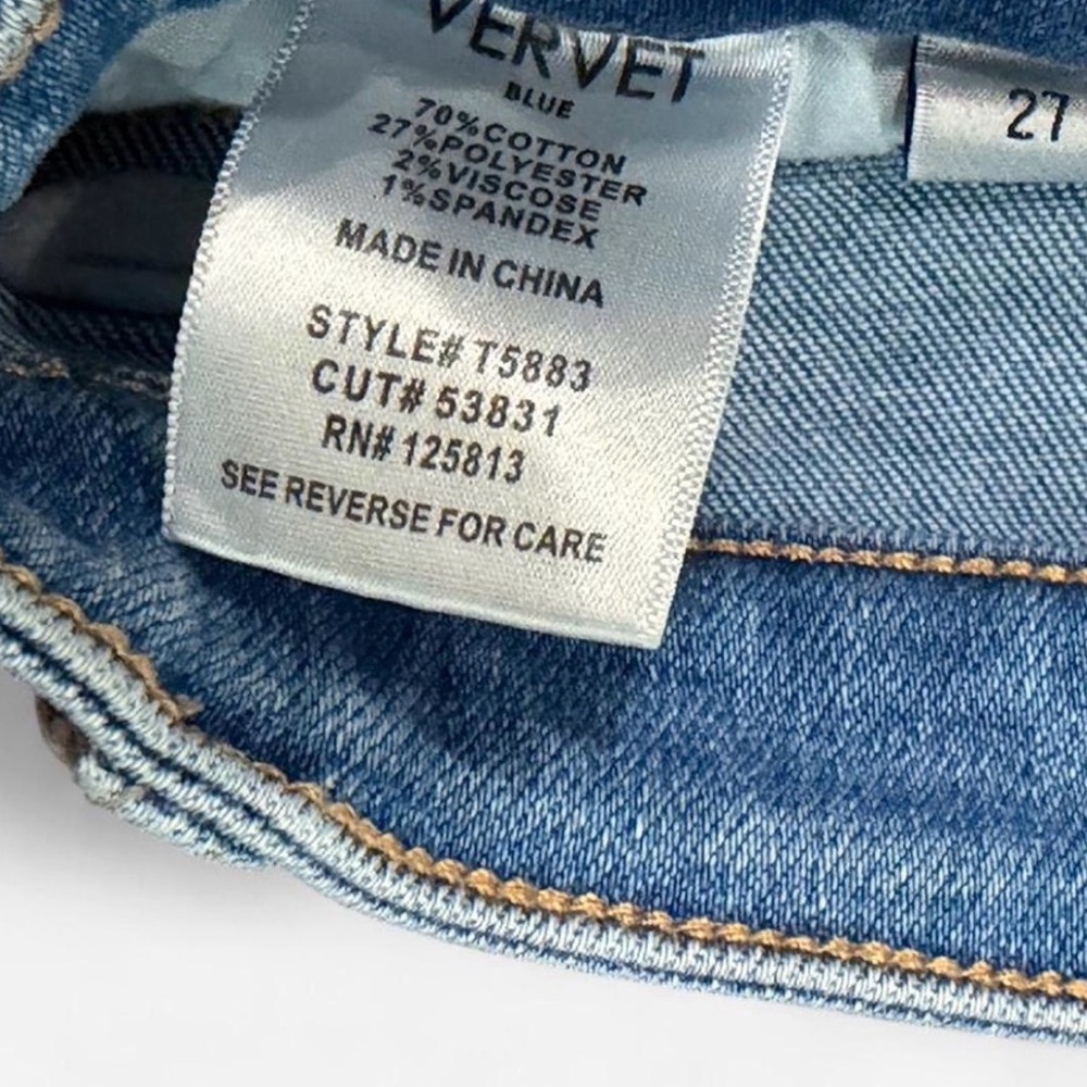 Vervet by Flying Monkey High Rise Straight Leg Jeans Size 27 Medium Wash - Picture 3 of 7